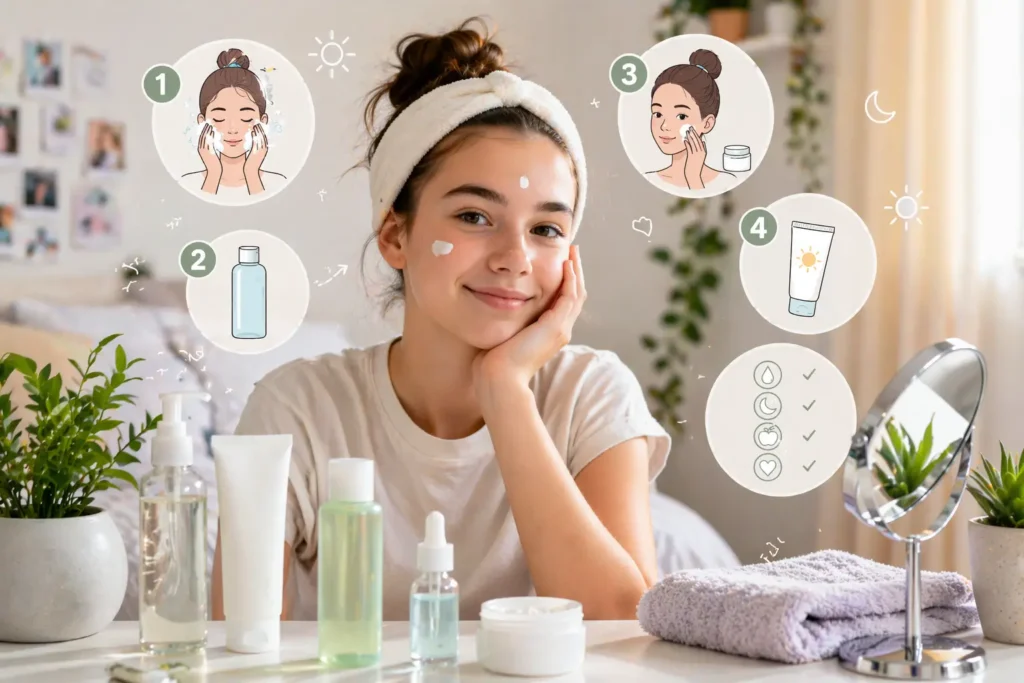 Базовый уход за кожей для подростка