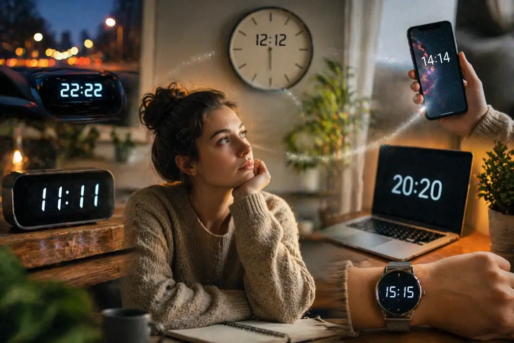 Почему люди замечают одинаковые цифры на часах