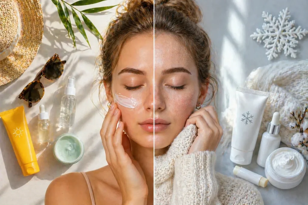 Что нужно коже летом, а что — зимой