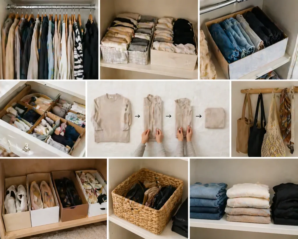 Порядок в шкафу без дорогих органайзеров
